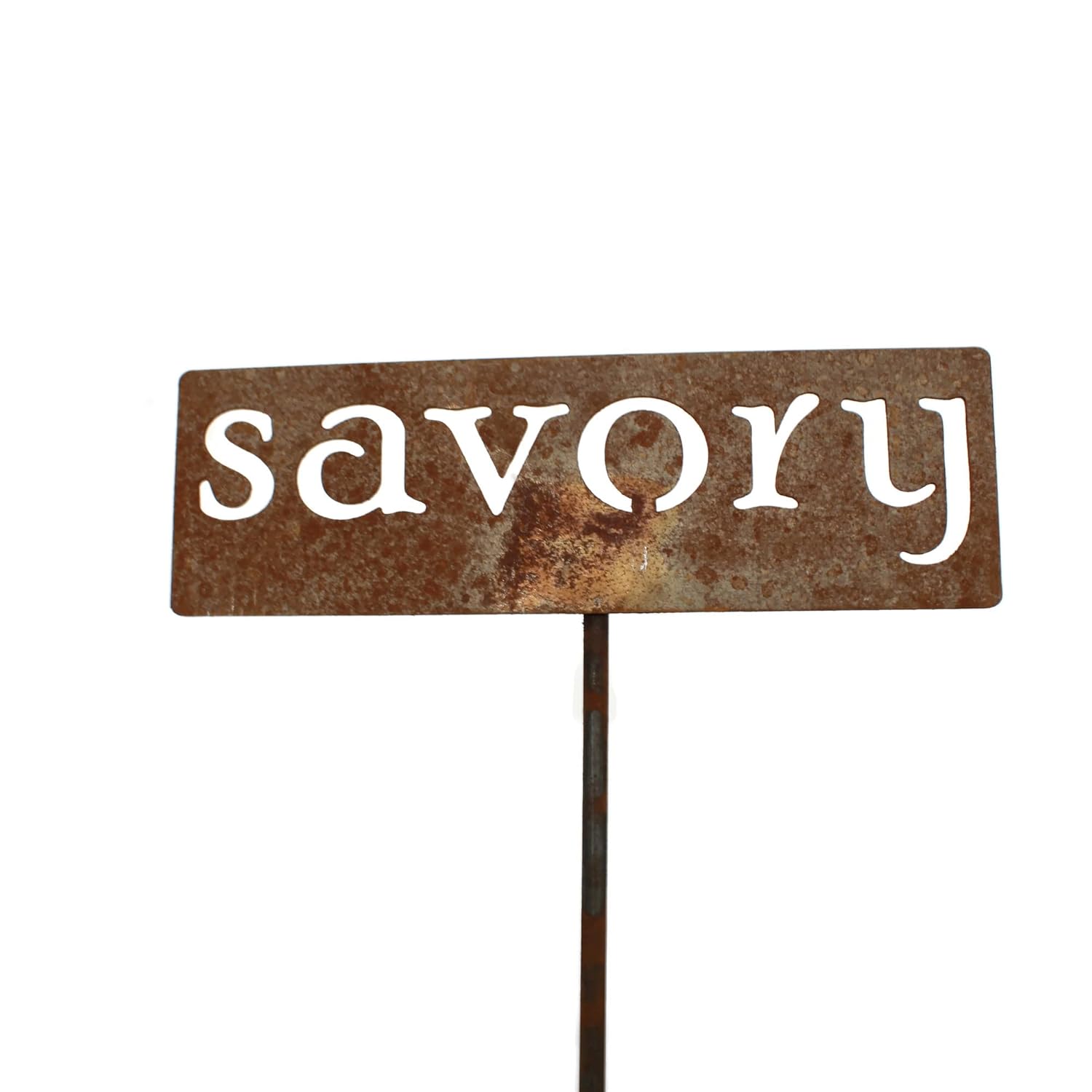 Classic Metal Garden Markers 19 Inches Tall (savory, Naturally Rusted)-VerdiqueGarden