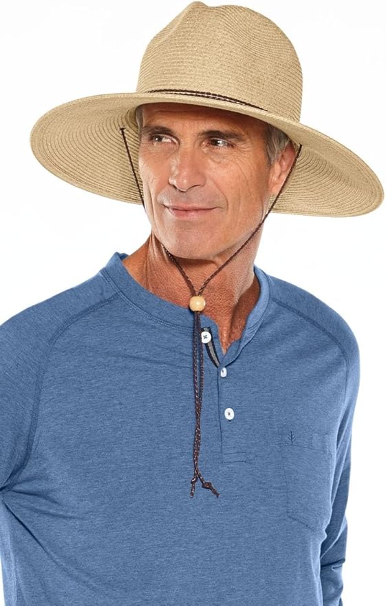 Coolibar UPF 50+ Men's Beach Comber Sun Hat - Sun Protective-VerdiqueGarden