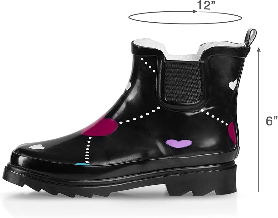 NORTY - Womens Ankle Rain Boots - Ladies Waterproof Winter Spring Garden Boot runs ½ size large-VerdiqueGarden