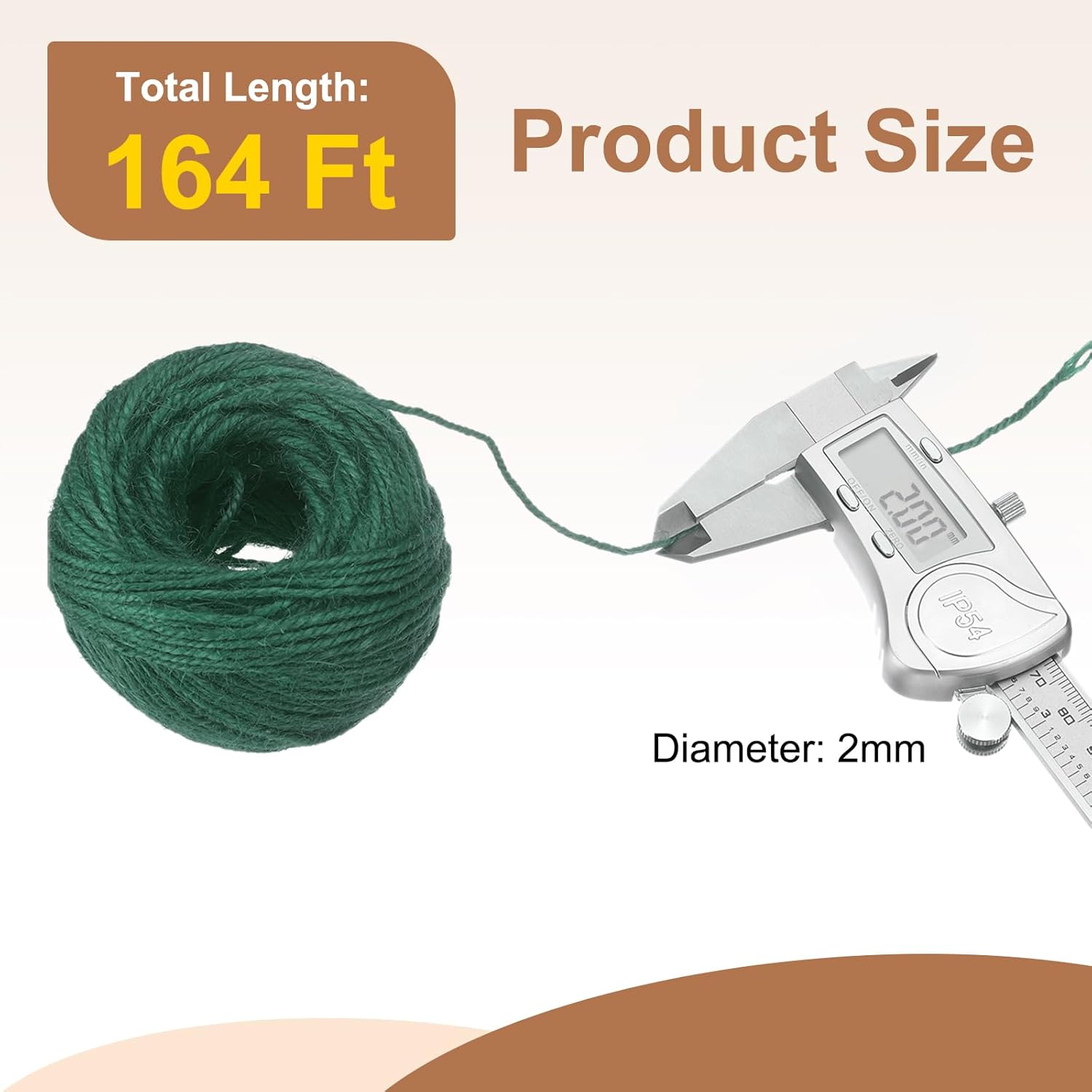 uxcell 164 Feet Natural Jute Twine String,2mm Thin Garden Twine Rope Colored Plant String Cord for DIY Art Crafts Gift Wrapping Decoration Packing Gardening Plant Hanger,Dark Green-VerdiqueGarden