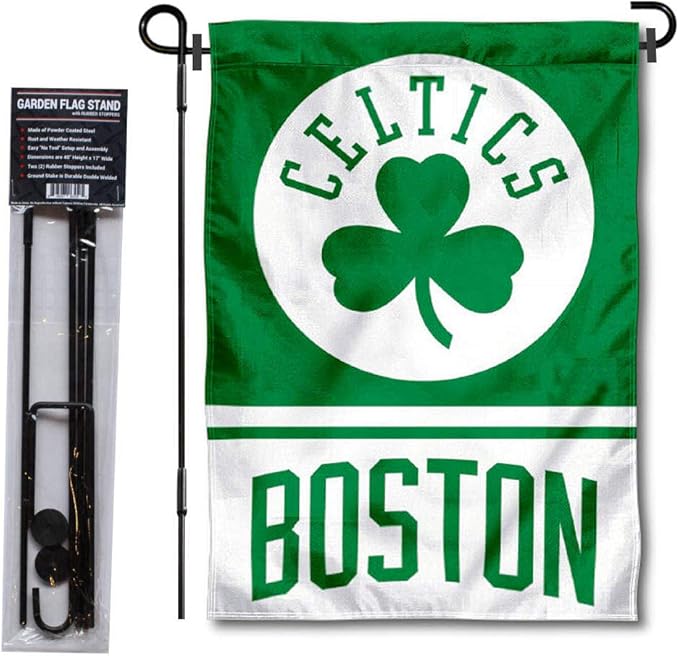 WinCraft Boston Celtics Garden Flag with Stand Holder-VerdiqueGarden