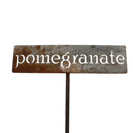 Classic Metal Garden Markers 19 Inches Tall (pomegranate, Naturally Rusted)-VerdiqueGarden
