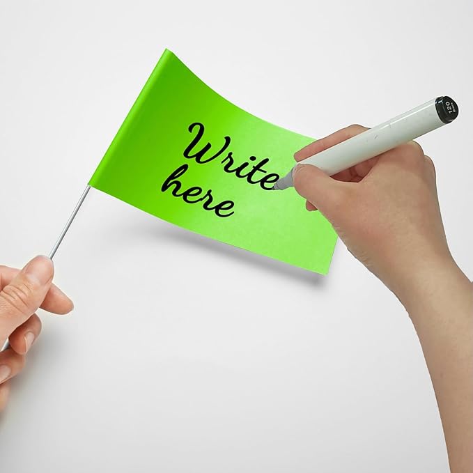 Zozen Marking Flags, Green Color | 1000 Pcs | 15x4x5 Inch, Yard Flags for Lawn & Irrigation & Landscape & Sprinkler & Survey & Dog Training.-VerdiqueGarden