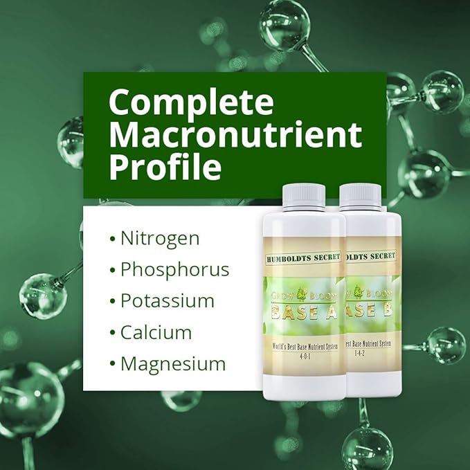 Humboldts Secret Base A & B Bundle – World's Best Base Nutrient System – Liquid Nutrient/Fertilizer for Outdoor & Indoor Plants – Supports Vegetative and Flowering Stages of Plants – (2.5 Gallon Set)-VerdiqueGarden