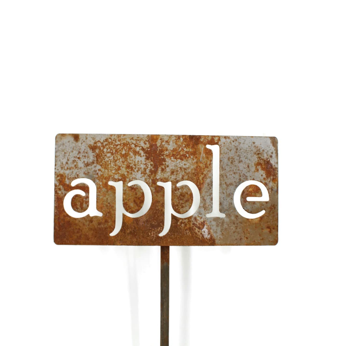 Classic Metal Garden Markers 19 Inches Tall (apple, Naturally Rusted)-VerdiqueGarden