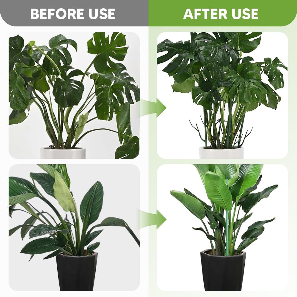 5 Pack Stackable Monstera Plant Support Stakes, Garden Plant Stakes for Indoor and Outdoor Plants, Moss Poles Holder Stick Monstera Plant Stem Supports Structures for Climbing Potted Plants (5 Pack)-VerdiqueGarden