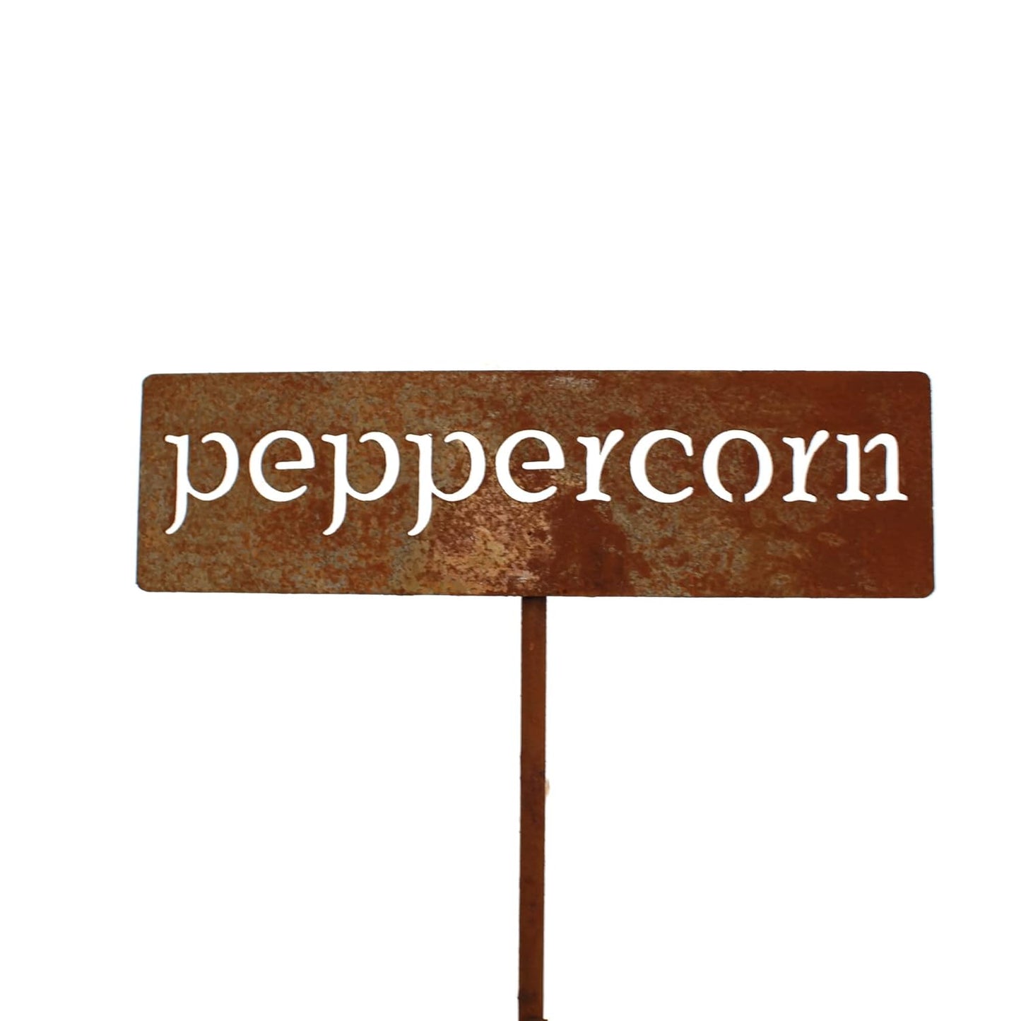 Classic Metal Garden Markers 19 Inches Tall (peppercorn, Naturally Rusted)-VerdiqueGarden