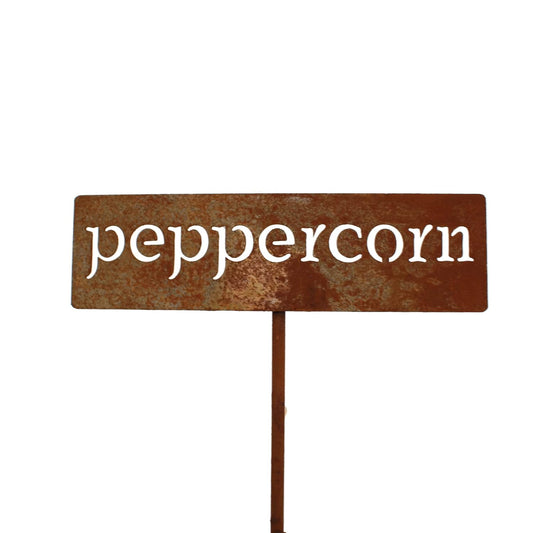 Classic Metal Garden Markers 19 Inches Tall (peppercorn, Naturally Rusted)-VerdiqueGarden