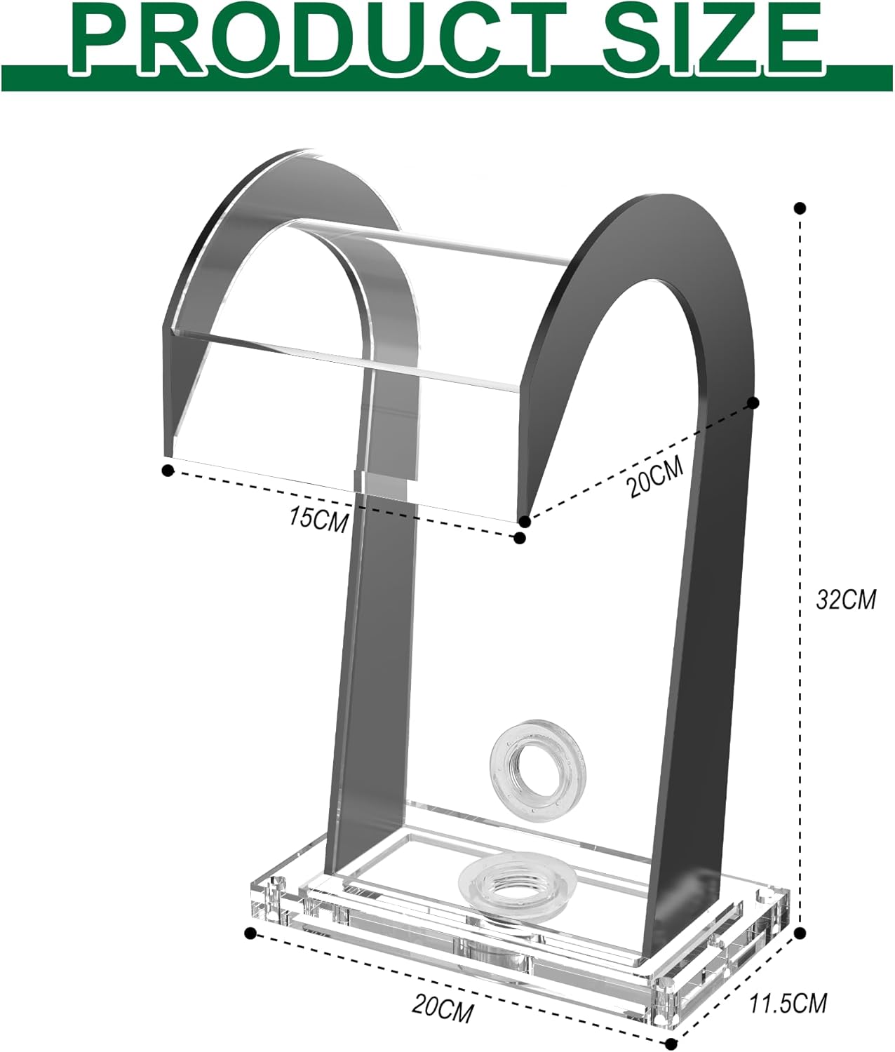 S-Shape Waterfall Spillway Ground Pool Fountain, LONGRUNNEW Transparent Acrylic Outdoor Water Feature 14.09" x 9.57" x 10.04" for Garden Decor, Landscape Accents & Patio Pond Water Feature-Small-VerdiqueGarden