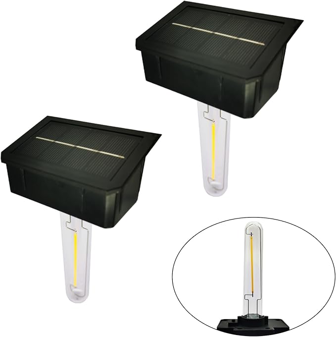 GOODFOEVER 2 Pack Solar Lights - Outdoor Fence and Wall Light Inserts, Waterproof-VerdiqueGarden