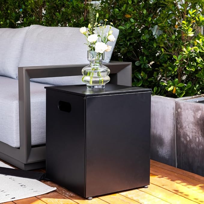 Ashton 36” Propane Fire Pit Smokeless Firepit Converts to Outdoor Gas Fire Pit for Outside Patio Firepit Table Includes Windscreen Rain & Tank Cover Lava Rocks Lid CSA Certified-VerdiqueGarden