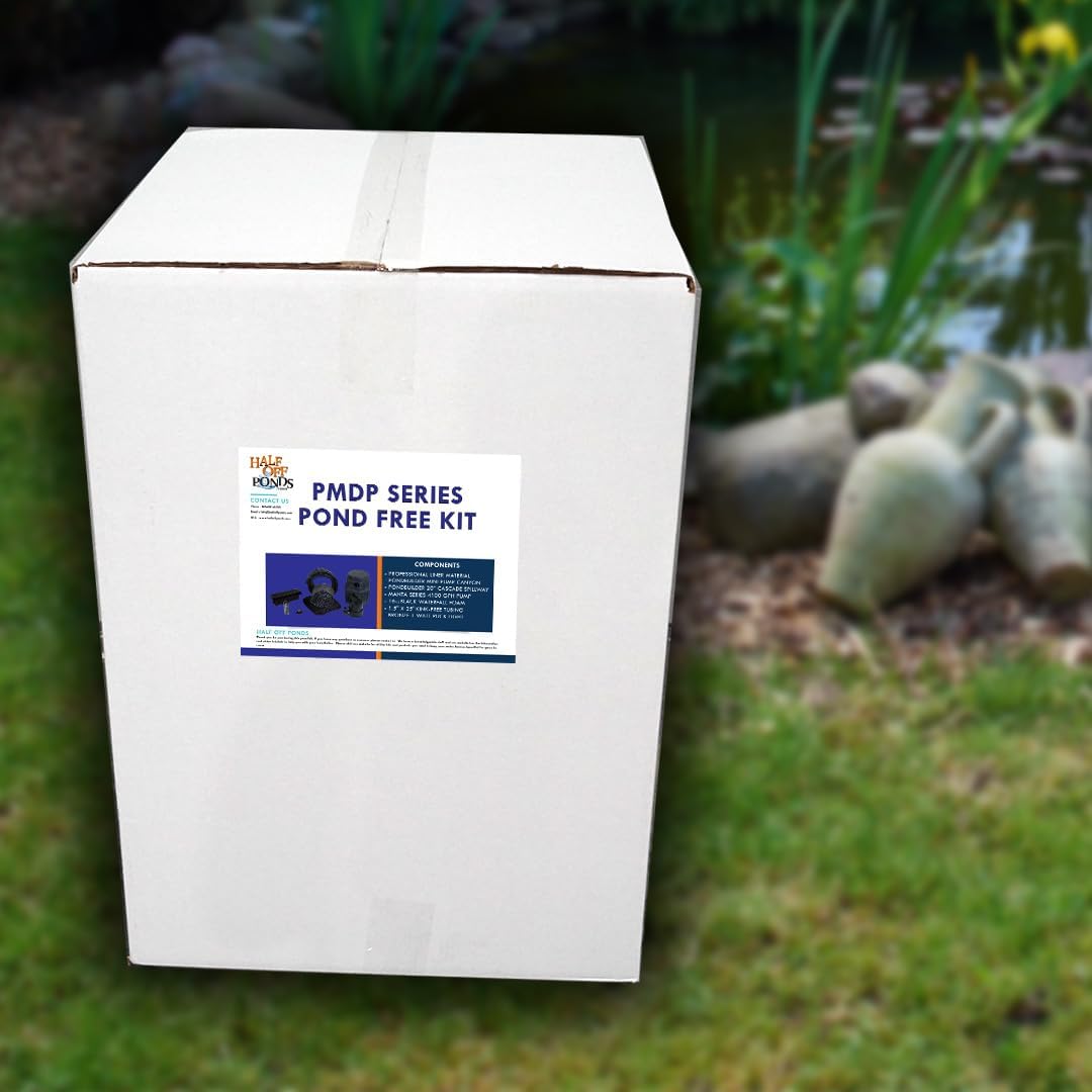 HALF OFF PONDS Pond Free Cascade 4100 Waterfall Kit with 15' x 20' EPDM Liner and 4,100 GPH Pump - PMDP4-VerdiqueGarden