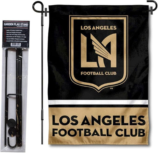 WinCraft Los Angeles Football Club Garden Flag with Stand Pole Holder-VerdiqueGarden