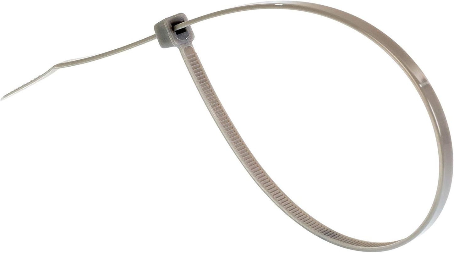 GTSE 14 Inch Silver/Gray Zip Ties, 100 Pack, 50lb Strength, UV Resistant Long Nylon Grey Cable Ties, Self-Locking 14" Tie Wraps-VerdiqueGarden