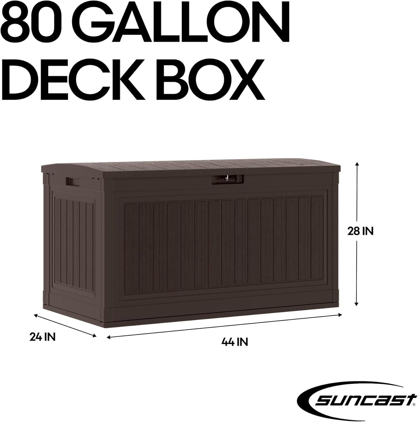Suncast 80 GAL. LARGE DECK BOX, BMDB1080J-VerdiqueGarden