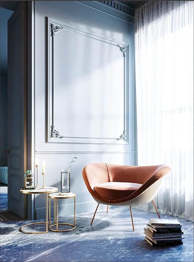 Dimoon 236''x17.7'' Blue Peel and Stick Wallpaper Contact Paper Modern Self Adhesive Wall Paper Removable Renter Friendly Textured Solid Color Shelf Cabinet Vinyl Roll (236''x17.7'',Light Grey Blue)-VerdiqueGarden