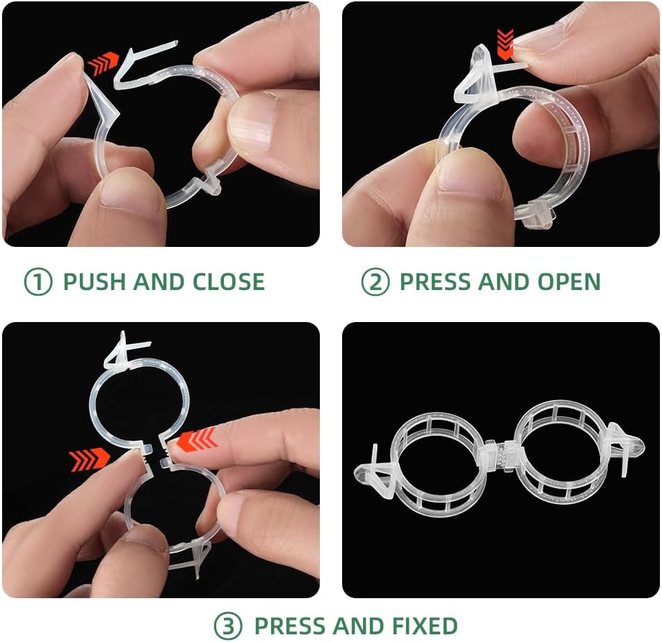Plant Clips Plant Ties Set, 50 FT Reusable Plant Ties and 100 PCS Support Clips for Climbing Plants Orchid Flower Stems Vines Tomato, Garden Plant Support Cables for Indoor OutdoorPlants-VerdiqueGarden