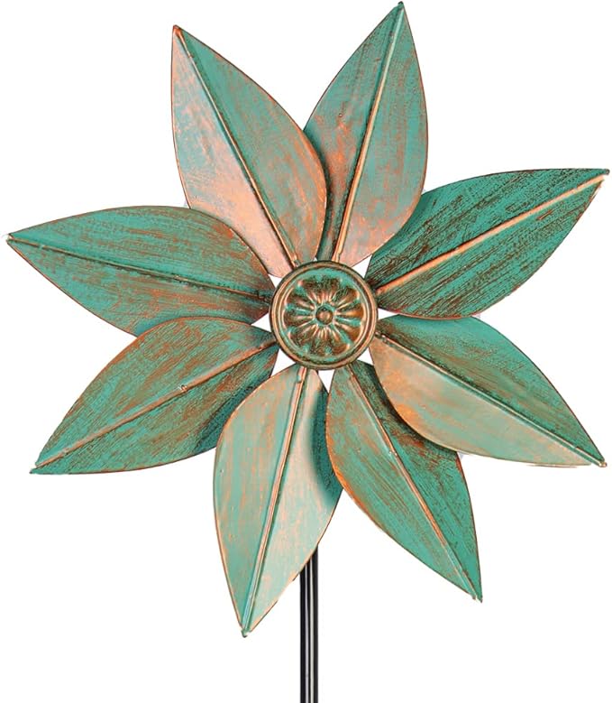DREAMYSOUL Pinwheels for Yard and Garden, 38 Inches Metal Kinetic Wind Spinner for Outdoor Garden Patio Yard Decor-VerdiqueGarden