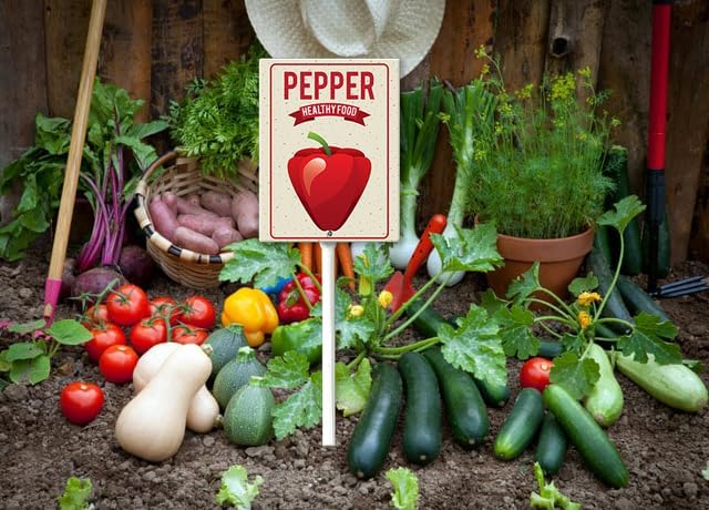 Eveokoki Aluminum Seed & Plant Labels - Plant Markes for Seedlings-Plant Tags for Pots - Garden Signs for Vegetable - Durable Markers for Plants Outdoor Waterproof - Garden Decor for Farmhouse-VerdiqueGarden