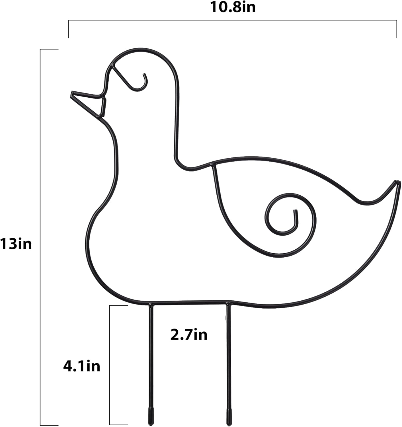 2 Pack Plant Trellis Indoor, 10.8" W x 13" H Small Trellis for Potted Plants, Decorative Trellis for Climbing Plants Indoor, Ideal for Vines on Tabletops, Balconies, Gardens and Lawns, Duck-Shaped-VerdiqueGarden