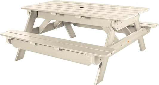 highwood Hometown Picnic Table, 6 Foot, Whitewash-VerdiqueGarden