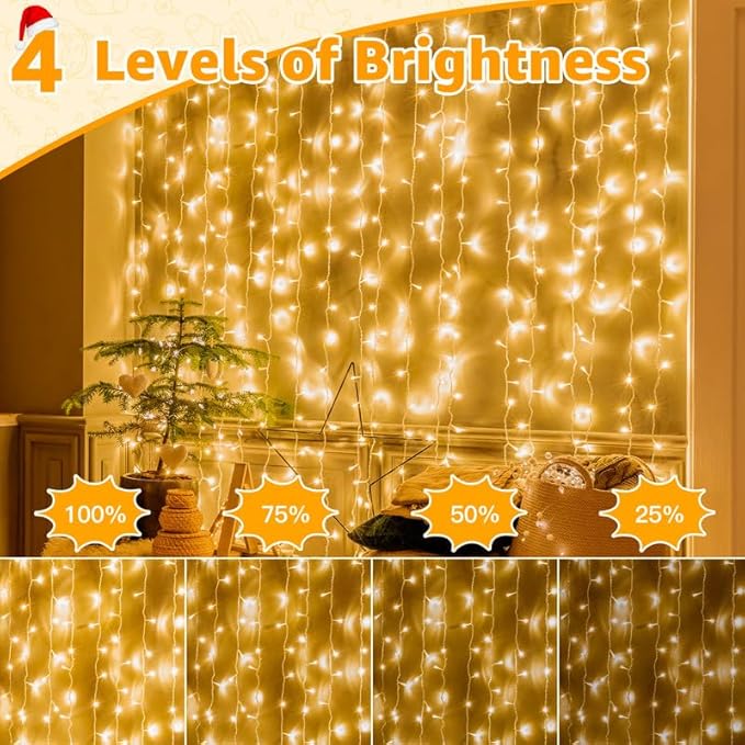Ollny Outdoor String Lights 800LED 262FT, Warm White Waterproof Fairy Light with Remote Plug in, 8 Modes Timers Dimmable Christmas Lights for Outside Indoor Bedroom Patio Camping Garden-VerdiqueGarden
