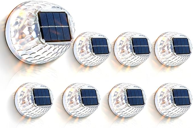 Atmosphere Solar Lights IPX4 Waterproof Wall Lights for Backyard, Railing, Step, Patio, Deck, Stair Railings (8 Pack)-VerdiqueGarden