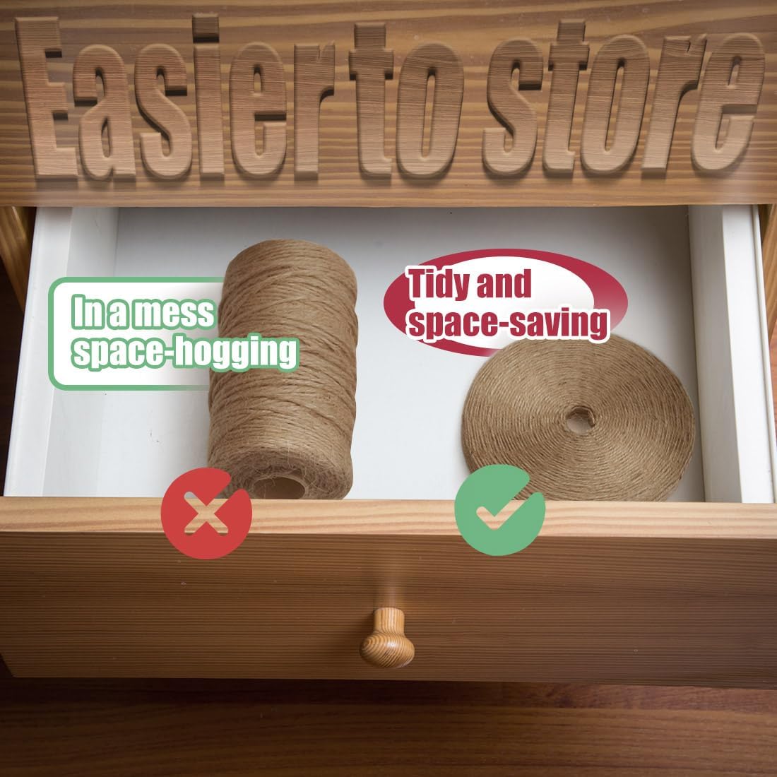 PerkHomy 800 Feet (2Pcs * 400Feet) Garden Twine Strong Natural Jute Long Brown Twine for Gardening Tomato Climbing Plant Tie Floristry Crafts Gift Wrapping Packing Decor-VerdiqueGarden