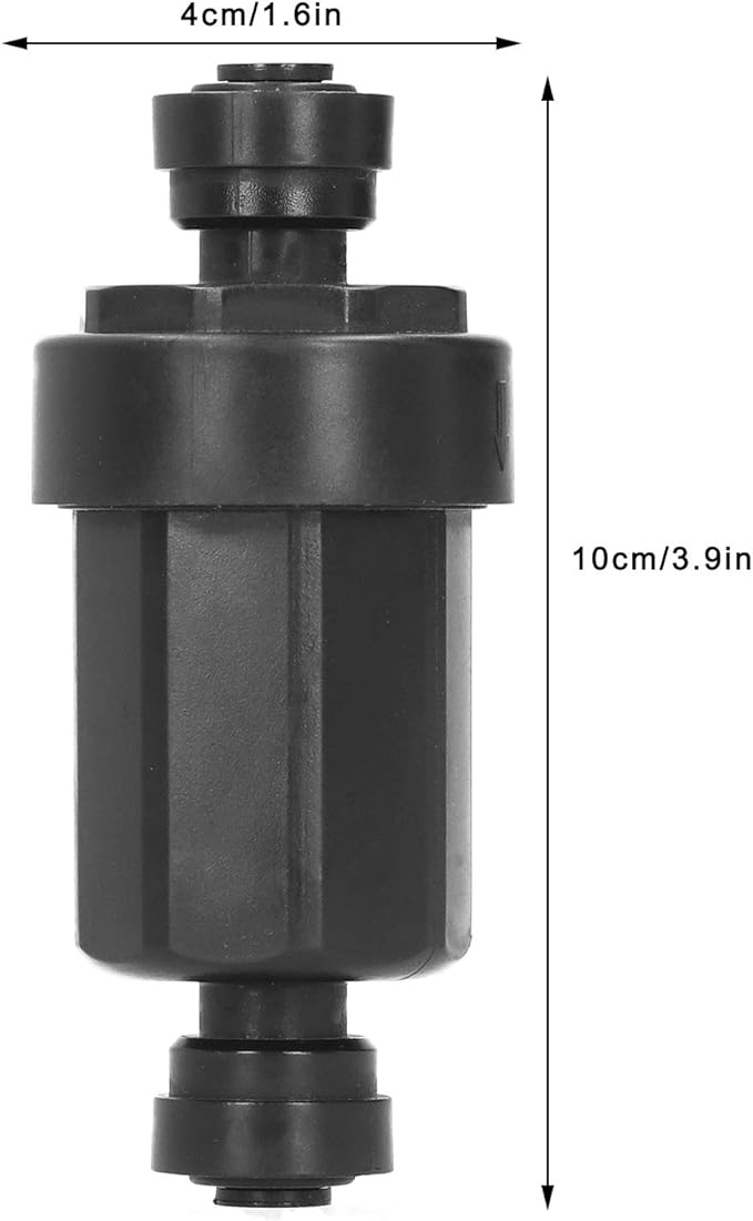 1/4in Irrigation Filter with Stainless Steel Strainer Quick Connect Filtration System for Courtyards Gardens Agriculture Black 3.9x1.6in-VerdiqueGarden