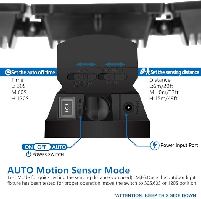 AmeriTop Solar Lights Outdoor, Super Bright 1600LM LED 6000K Solar Motion Sensor Lights with Wide Angle Illumination; 3 Adjustable Heads, IP65 Waterproof Outdoor Security Lighting (Black)-VerdiqueGarden