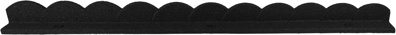 Playsafer L Shaped Flexible Rubber Scalloped Edger for Lawns Landscaping and Playground | Easy No Dig Installation| 4' Long (4, Black)-VerdiqueGarden