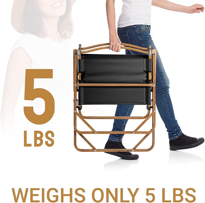 Outvita Portable Folding Camping Chair, Ultralight Low Beach Chair, Durable Aluminum Frame Armchairs for Hiking Concert Fishing Picnic, Supports 223Lbs-VerdiqueGarden