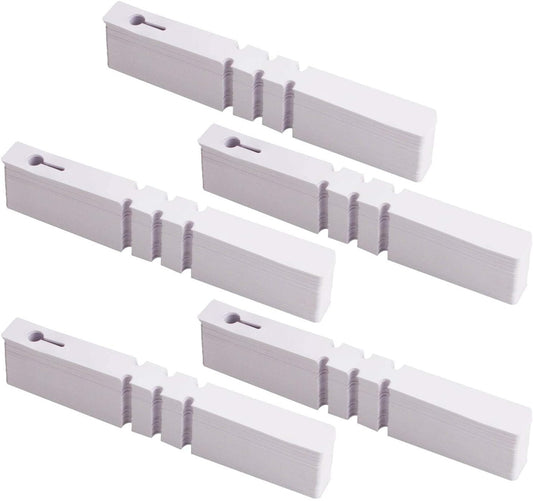 Acrux7 1000Pcs 8 Inch Wrap Around Plant Tags, White Waterproof Hanging Tree Tag Garden Labels, Plastic Plant Labels Tree Name Tags for Outdoor Garden Nursery Plants-VerdiqueGarden