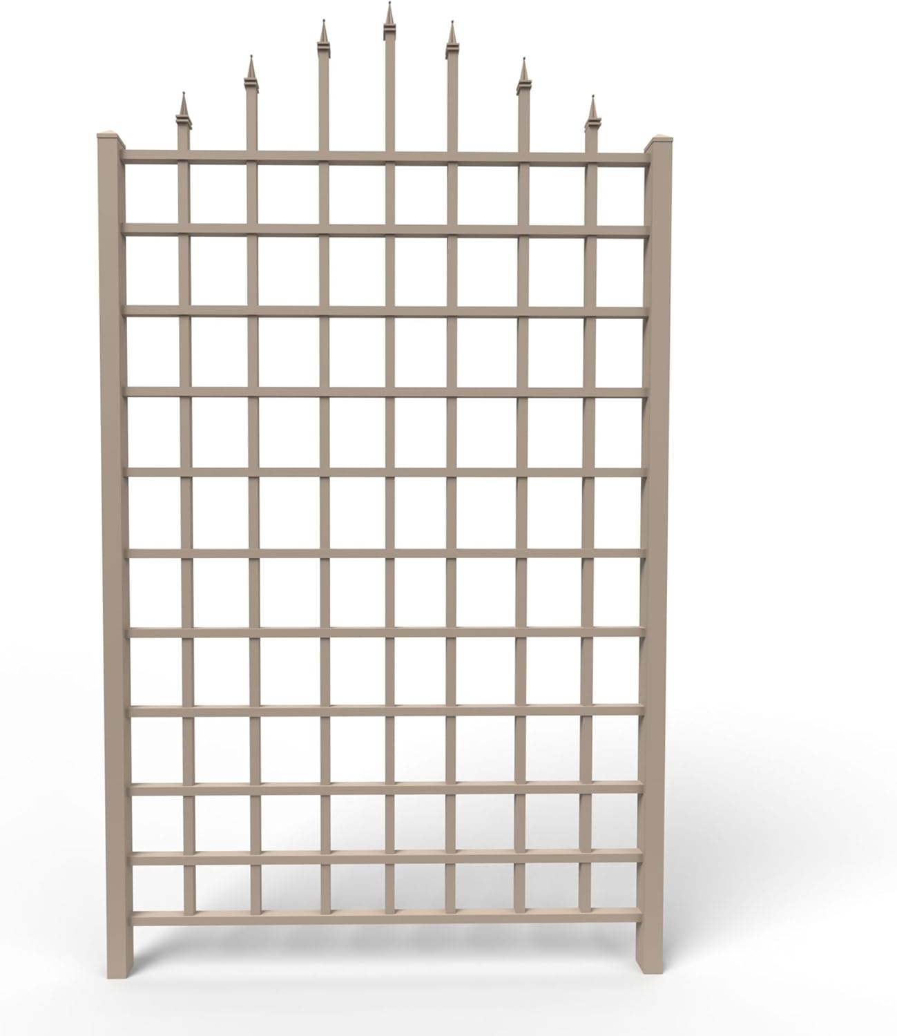 Dura-Trel Winchester 57 x 95 Inch PVC Vinyl Outdoor Garden Patio Trellis, with Wall Mounting Screws, Mocha-VerdiqueGarden