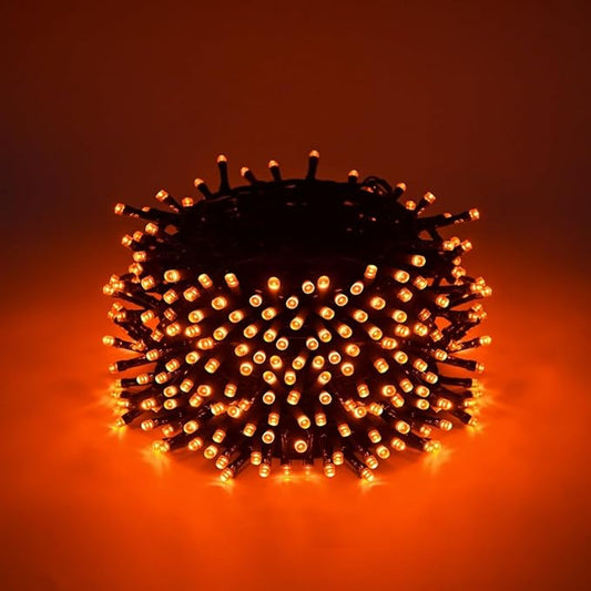 600 LED Halloween Lights, 216 FT Waterproof Halloween String Lights, Orange Halloween Lights Outdoor with 8 Lighting Modes for Halloween Outdoor Party Yard Garden Decoration-VerdiqueGarden