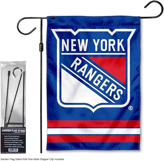 WinCraft New York Rangers Garden Flag and Pole Stand Mount Holder-VerdiqueGarden