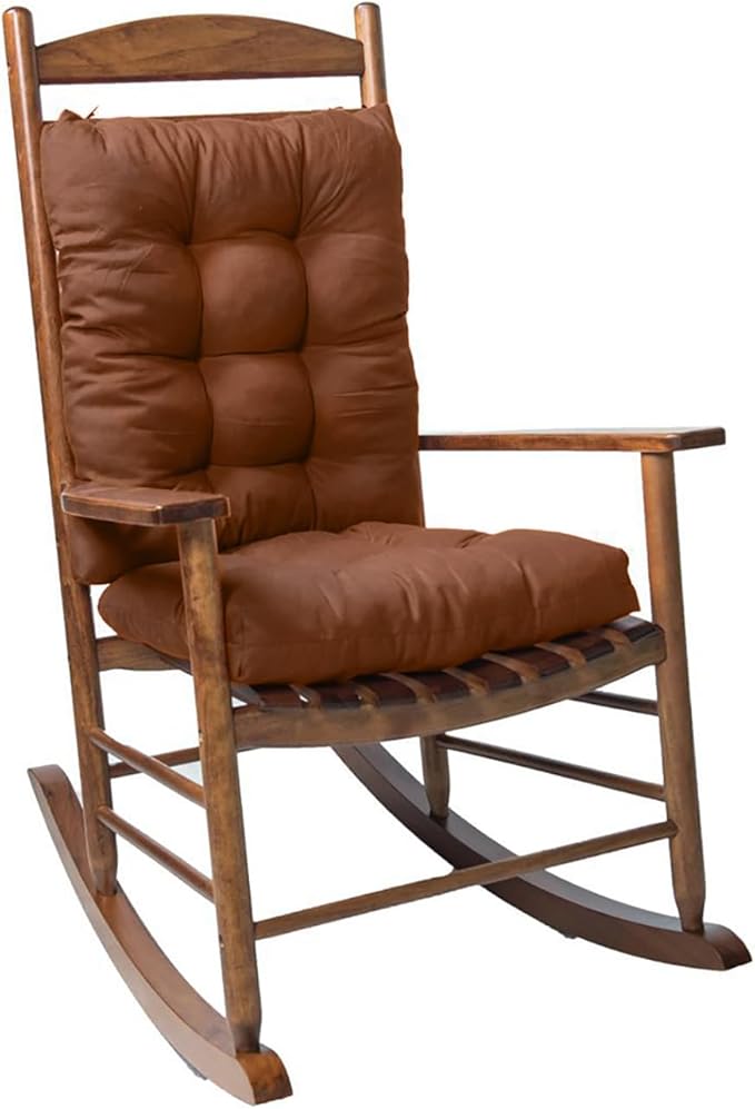 Indoor Outdoor Dining Chair Cushions, Pack of 1 Tufted Chair Cushions with Ties for Patio Furniture, Brown-VerdiqueGarden