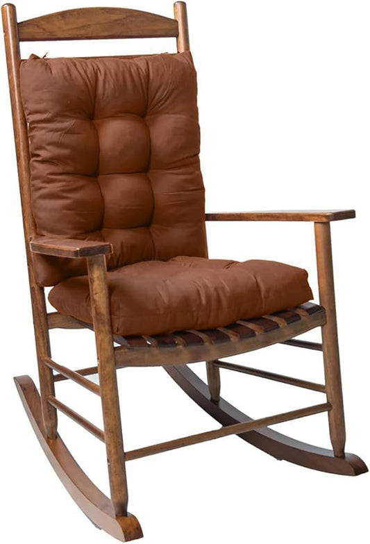 Indoor Outdoor Dining Chair Cushions, Pack of 1 Tufted Chair Cushions with Ties for Patio Furniture, Brown-VerdiqueGarden