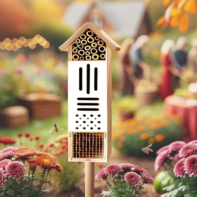 Wooden Insect House, Insect Hotel for Bugs, Bees, Butterflys, Ladybirds, Natural Beneficial Insect Habitat for Garden and Yard-VerdiqueGarden