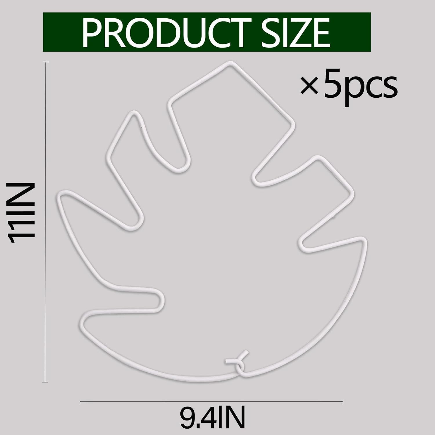 5PCS Monstera Plant Stem Support White - 11x9.4 inches, Durable Adjustable Leaf Supports for Indoor Plants, Fishbone Cactus Stake Holder for Garden Stability-VerdiqueGarden