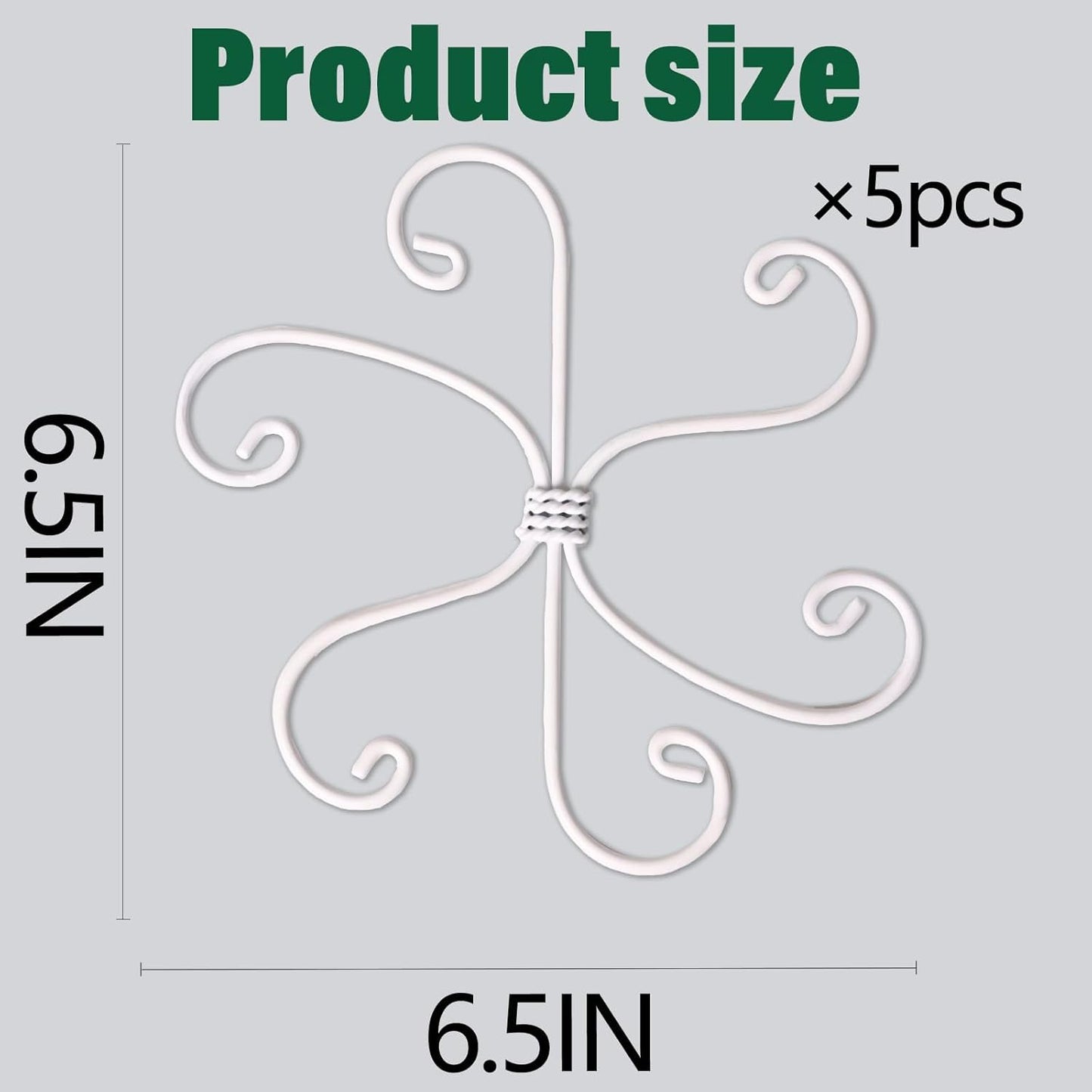 6.5 * 6.5in Monstera Plant Support Hook 5PCS - Durable Stabilizer & Leaf Holder for Indoor Plants, Flexible Installation & Soft Grip Design - Perfect for Fishbone Cactus and Other Houseplants-VerdiqueGarden