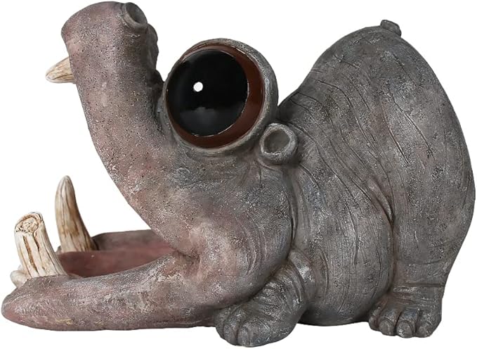 Decorative Hippo Gutter Downspout Extension Outdoor Statues Sculpture Garden Decoration Rain Gutter Guardian Downspout Diverter Splash Block Gutter Extender Decor for Patio Yard Lawn-VerdiqueGarden