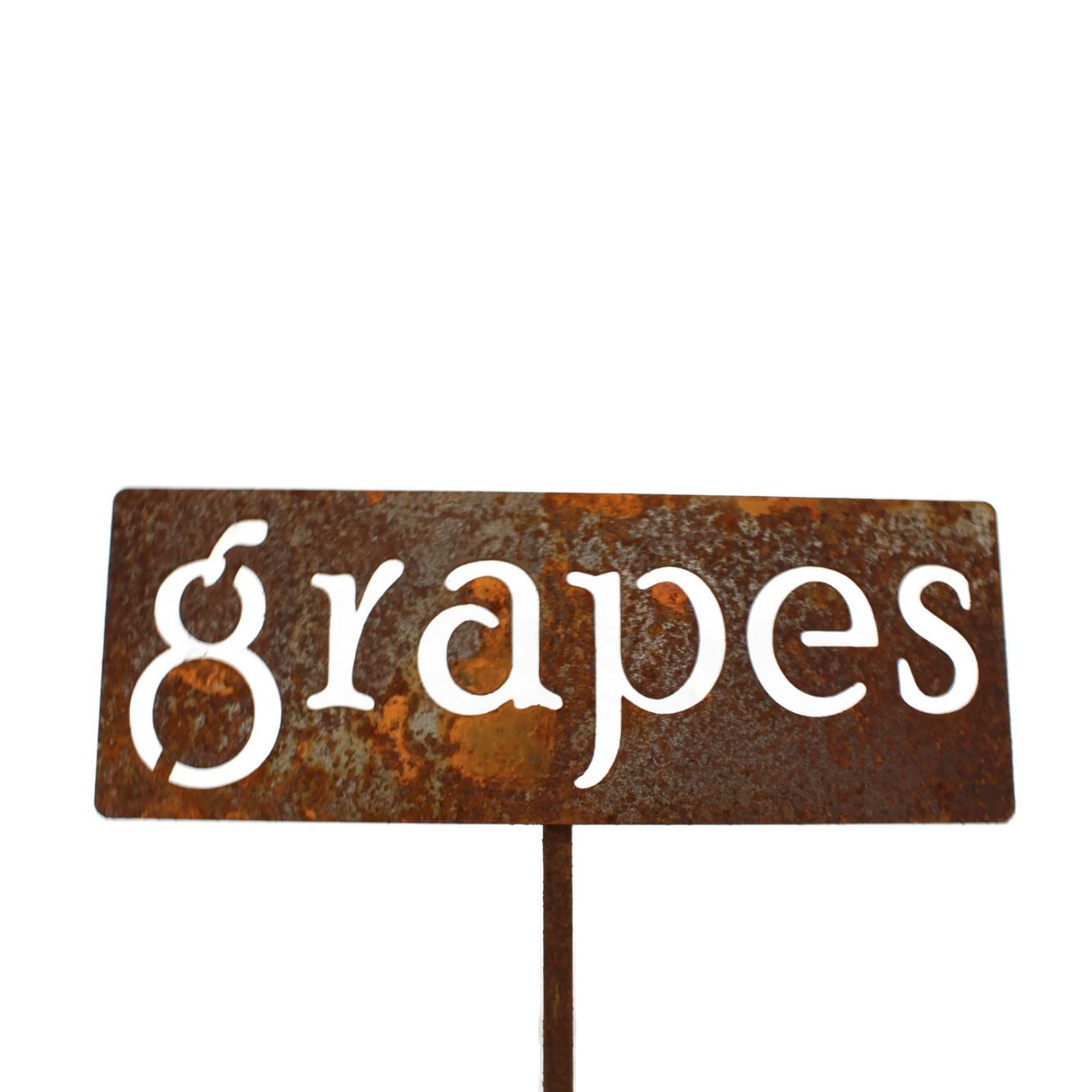 Classic Metal Garden Markers 19 Inches Tall (grapes, Naturally Rusted)-VerdiqueGarden