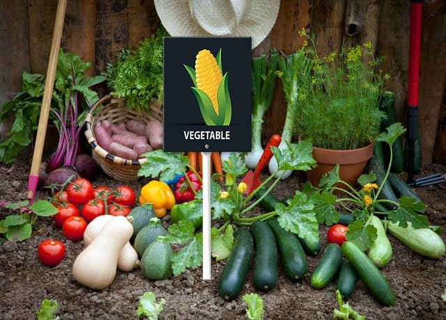 Eveokoki Aluminum Seed & Plant Labels - Plant Markes for Seedlings-Plant Tags for Pots - Garden Signs for Vegetable - Durable Markers for Plants Outdoor Waterproof - Garden Decor for Farmhouse-VerdiqueGarden