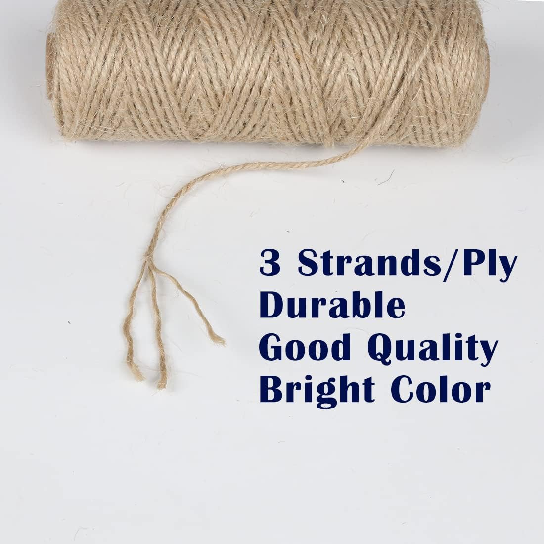 PerkHomy Garden Twine Strong Natural Jute 328 Feet Long Brown Twine for Gardening Tomato Climbing Plant Tie Floristry Crafts Gift Wrapping Packing Decor (Brown 2.5mm * 328feet)-VerdiqueGarden