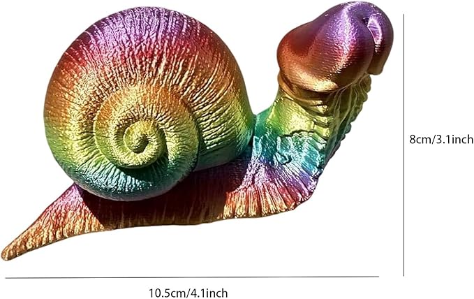 Evil Turtle Penis Outdoor Garden Statues, Funny of Tortoise Sculptures Yard Decorations Lawn Ornaments Decor Inappropriate Weird Gifts for Women Housewarming Mother's Day (Snail)-VerdiqueGarden