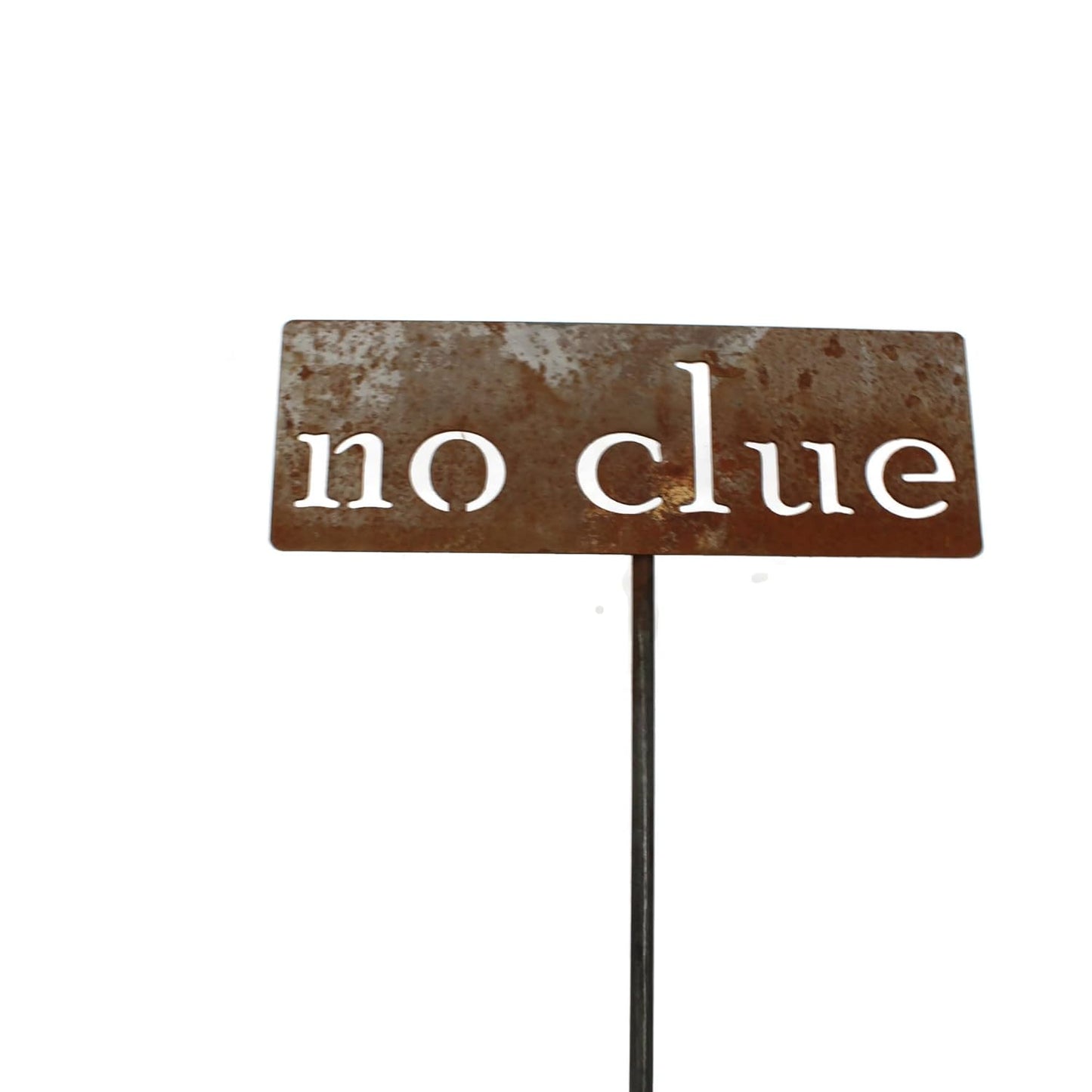 Classic Metal Garden Markers 19 Inches Tall (no clue, Naturally Rusted)-VerdiqueGarden