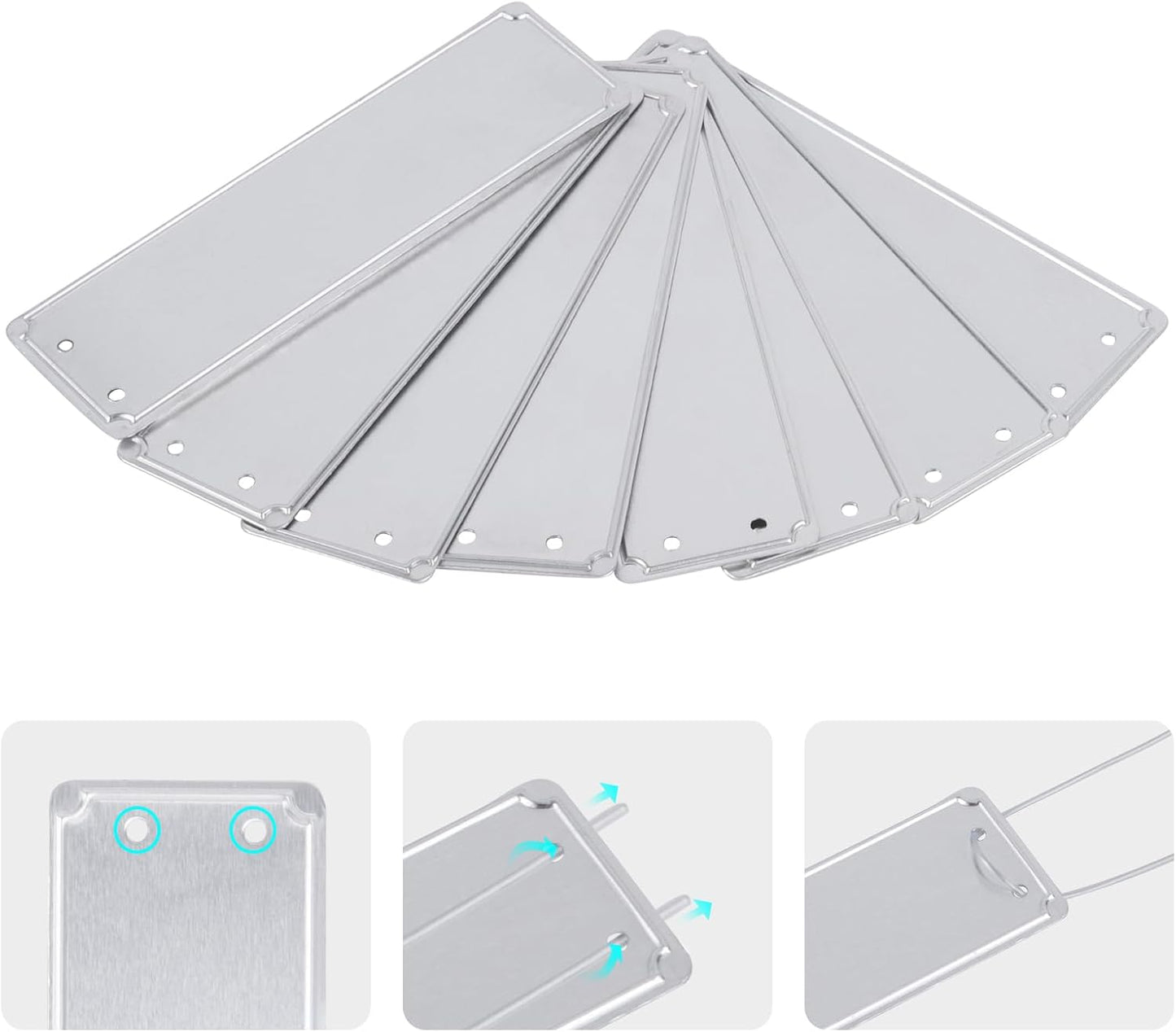 Metal Plant Labels, Aluminum Plant Tags, Aluminum Plant Label for Seedlings Garden Tree, Double Sided Write on Labels for Outdoor, Waterproof Metal Tags（50 Pcs）-VerdiqueGarden