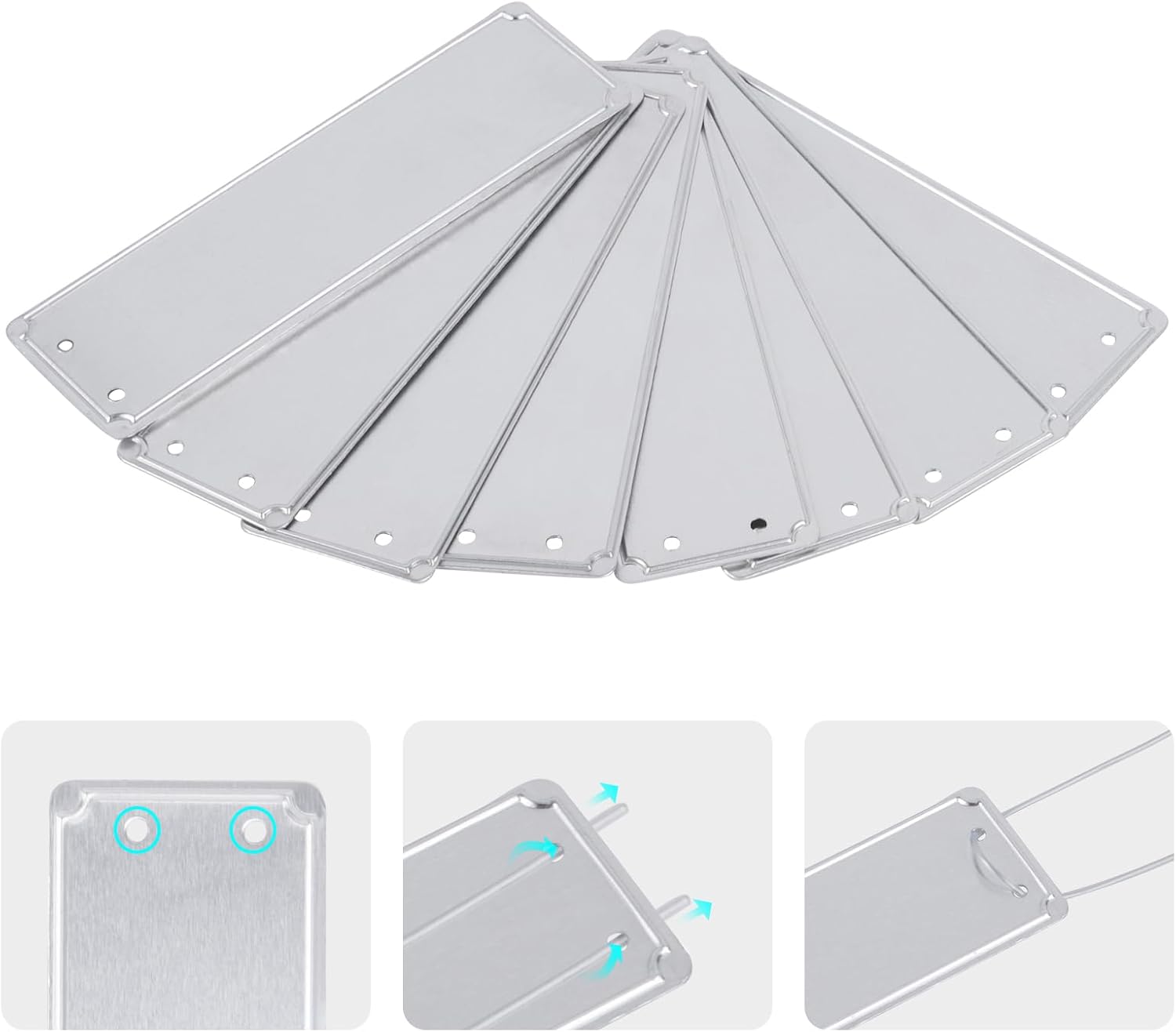 Metal Plant Labels, Aluminum Plant Tags, Aluminum Plant Label for Seedlings Garden Tree, Double Sided Write on Labels for Outdoor, Waterproof Metal Tags（50 Pcs）-VerdiqueGarden