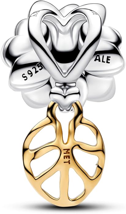 Gold Heart Family Charms Bead for Bracelets and Necklaces Jewelry Charm for Women Valentine Mother's Day